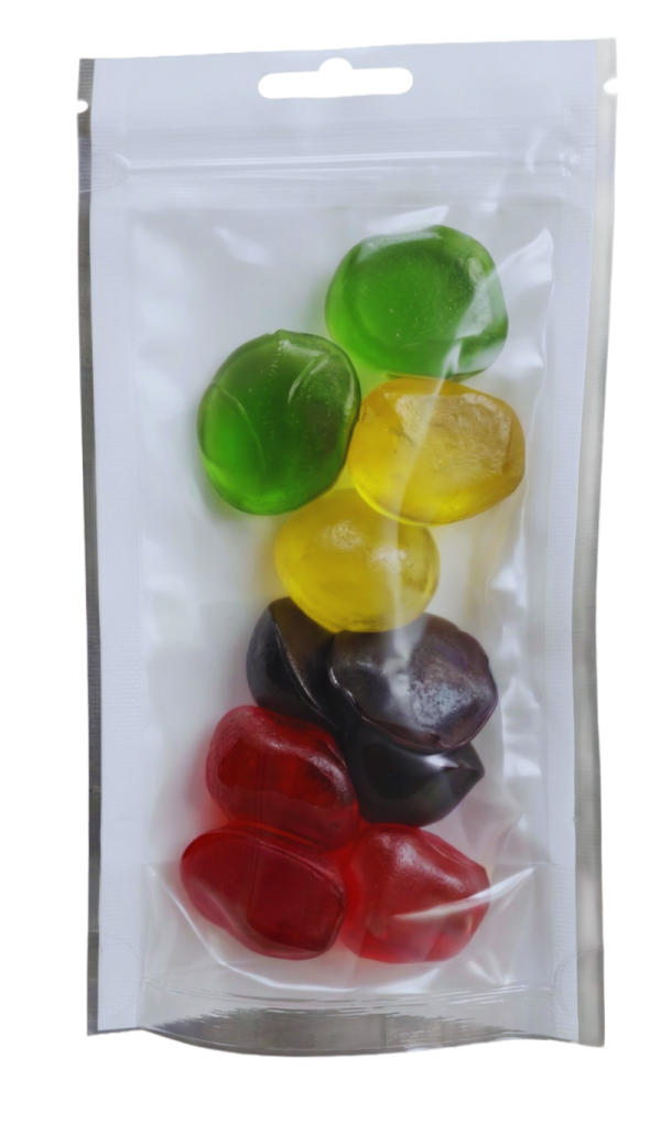 200mg Yummy Gummies (10) Back Transparent
