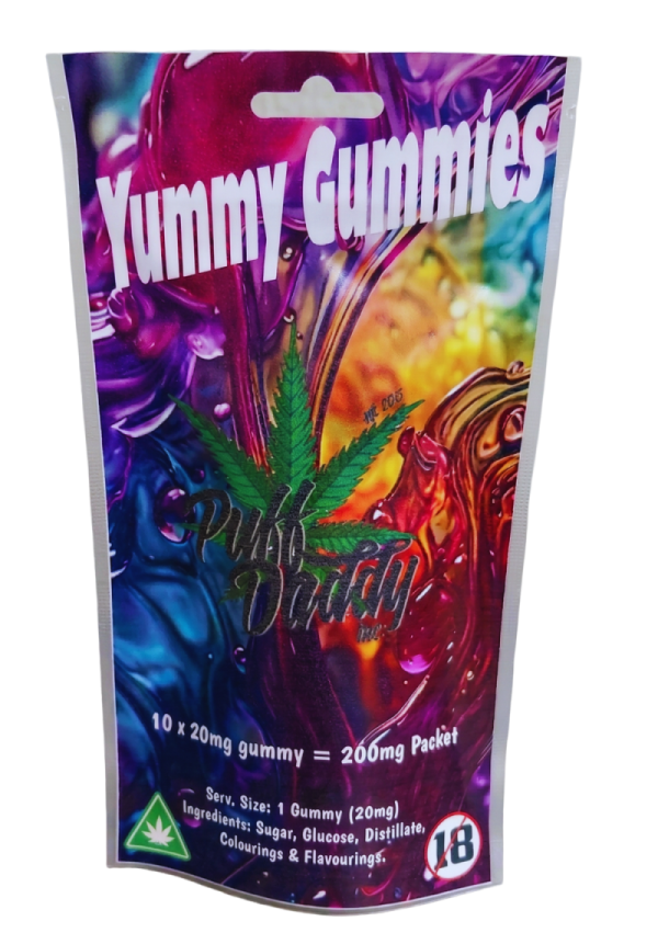 200mg Yummy Gummies (10) Front Transparent
