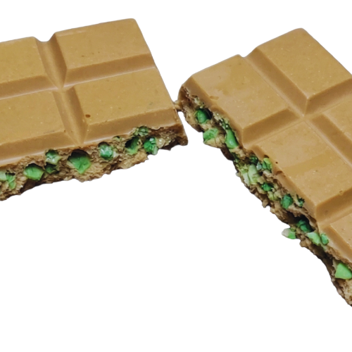 Galaxy Choc Bar Peppermint Crisp Chocolate only Transparent