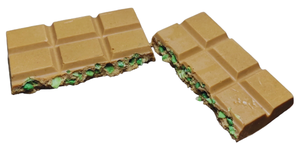 Galaxy Choc Bar Peppermint Crisp Chocolate only Transparent